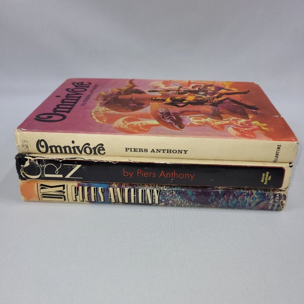 Piers Anthony Set 3 Hardcover Book Club Of Man & Manta 1970s Fantasy Series